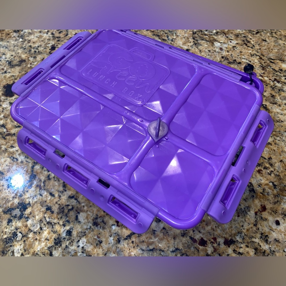 GoGreen purple bento lunchbox. EUC. Leakproof